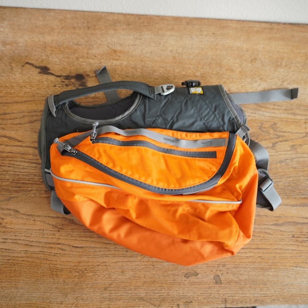 Ruffwear Approach Dog Pack Hiking Backpack Harness Orange Grey L/XL